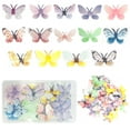 thumbnail image 1 of ZYNERY 72 PCS Edible Butterfly Cupcake Toppers, Colourful Butterfly Cake Decorations Cupcake Toppers with Storage Box for Family Cupcake Wedding Cake Birthday Party Food Decoration, 1 of 7