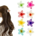 thumbnail image 1 of ZYNERY 8 Pieces Flower Claw clip, cute acrylic Hair clips for women hair, colorful flower hair accessories for ladies, cute flower-shaped for women girls hair styling accessories, 1 of 8
