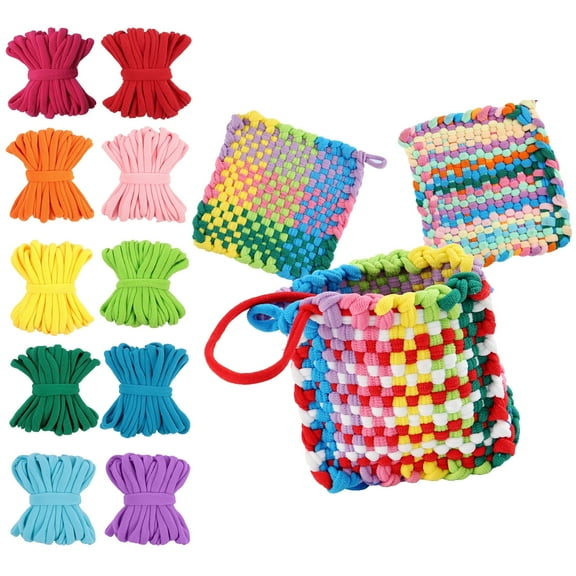 ZYNERY 800pcs Weaving Loom Refill Loops - 10 Vibrant Colors Elastic Bands for Potholder Making, DIY Craft Kit, Premium Loom Loops for Kids & Adults