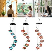 Zynic Wind Chimes Hummingbird Feeders for Outdoor Hanging Clearance 6 Feeder Balls 23.5In Retractable Hanging Bird Seed Feeder