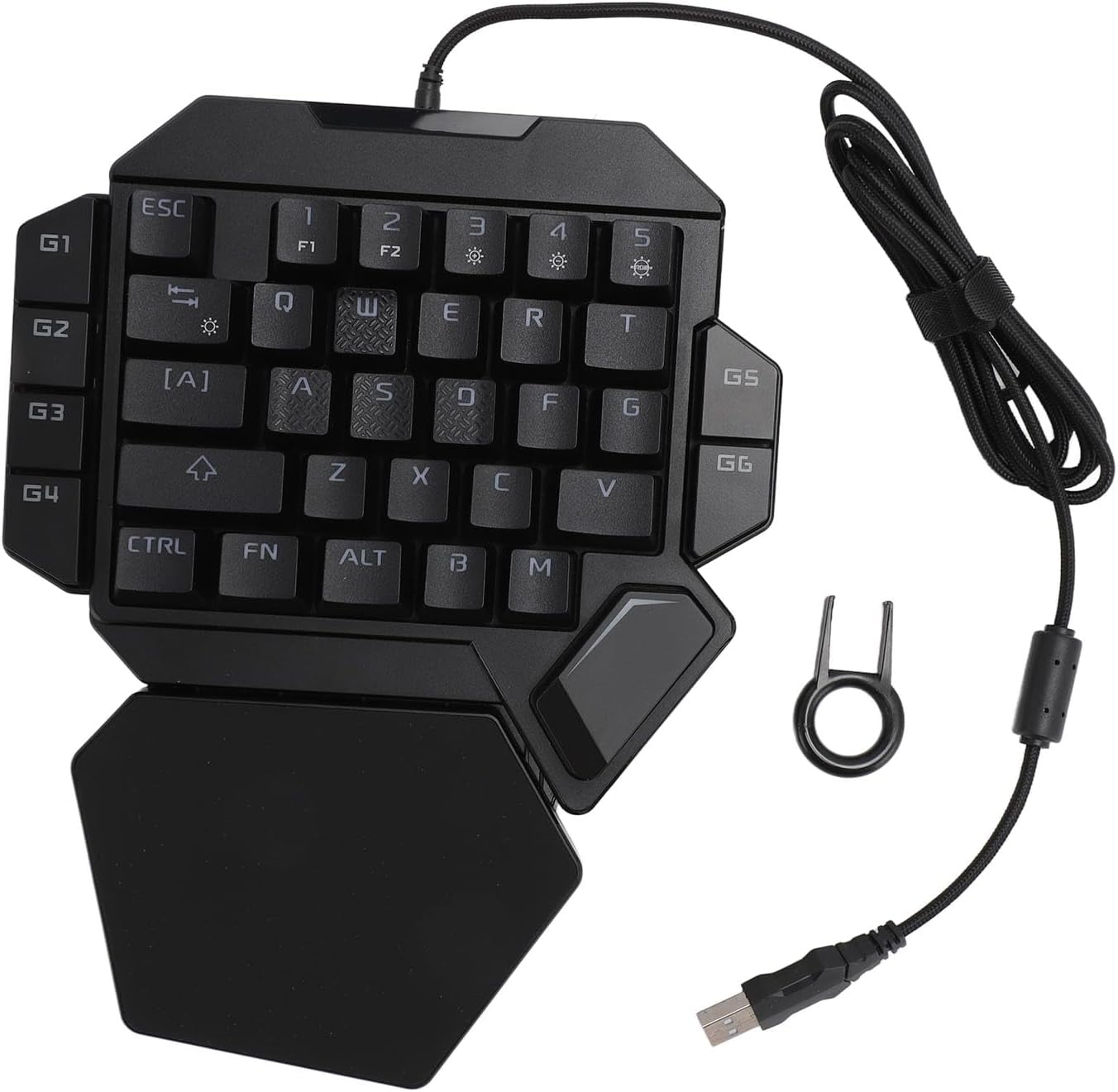ZYOne Hand RGB Mechanical Gaming Keyboard, 35 Keys USB Wired Gaming