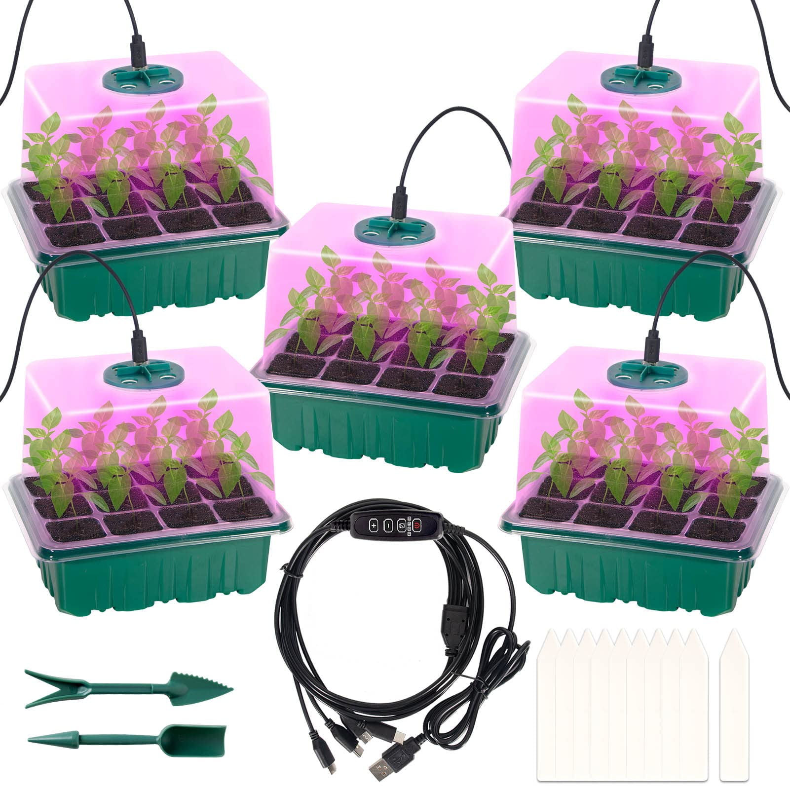 ZYP 5 PCS Seed DHF10 Starter Trays Kit, Seedling Trays Seed Starter