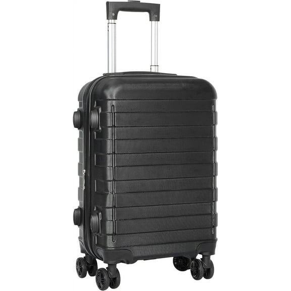 ZYPPP 21 Inch Hardside Expandable Carry on Luggage, Travel Suitcases with Wheels and Lock (Black)