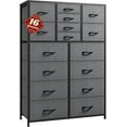 thumbnail image 1 of ZYPPP 57“H Tall Dresser for Bedroom with 16 Drawers,Fabric Dressers & chests of Drawers for Bedroom,Large Dresser for Closet,Sturdy Metal Frame & Wood Top,Entryway, Hallway(Grey), 1 of 10