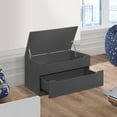 thumbnail image 1 of ZYPPP Chelsea Storage Bench with Drawer - Wooden Box Chest Organizer for Bedroom, Entryway, Living Room (Grey), 1 of 6
