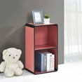 thumbnail image 1 of ZYPPP Dothan 2-Tier Cube Open Bookcase - Space Saving Storage Shelf Organizer Bookshelf, Red, 1 of 8