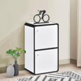 thumbnail image 1 of ZYPPP Dothan Wood 2-Cubed Closed Bookcase - Storage Shelf Organizer Bookshelf (White), 1 of 8