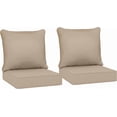 thumbnail image 1 of ZYPPP Outdoor Chair Cushions Set of 2, Fade Resistant, 24 x 24 in Deep Seat, Patio Cushions for Chair, Sofa, and Outdoor Furniture, Beige, 1 of 18