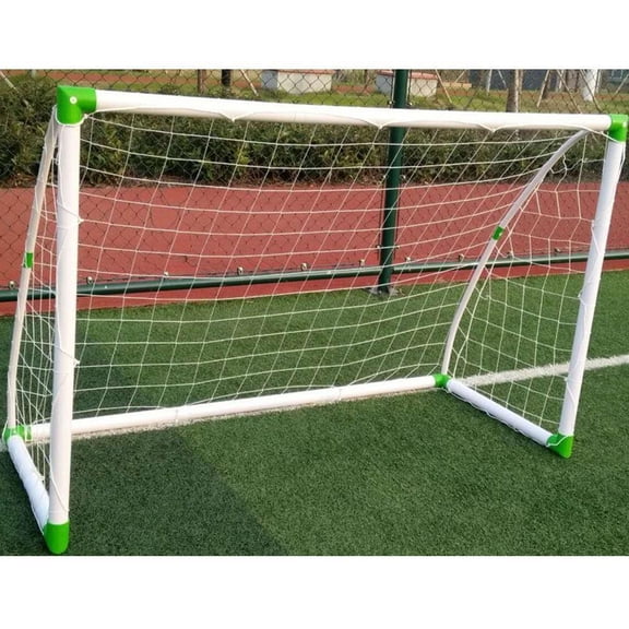 ZYPPP Portable Soccer Goal Net Steel / PVC Post Frame Backyard Football Training Set