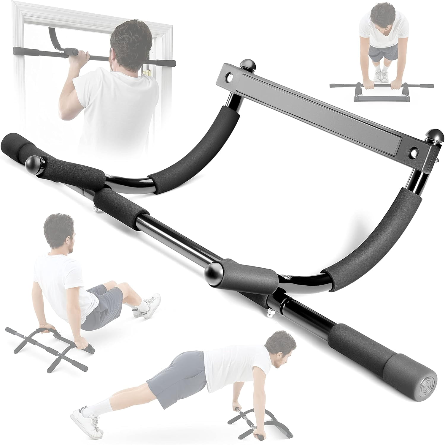 ZYPPP Pull up bar Doorway Heavy Duty Chin up bar Trainer for Home Gym Doorway Pull up bar or dip bar