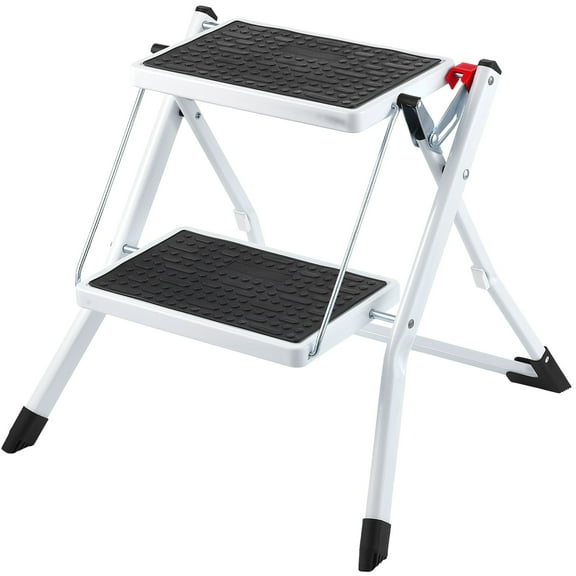 ZYPPP Step Stool Ladder 2-Step Foldable 3 Adjustable Height Max Load 330lbs