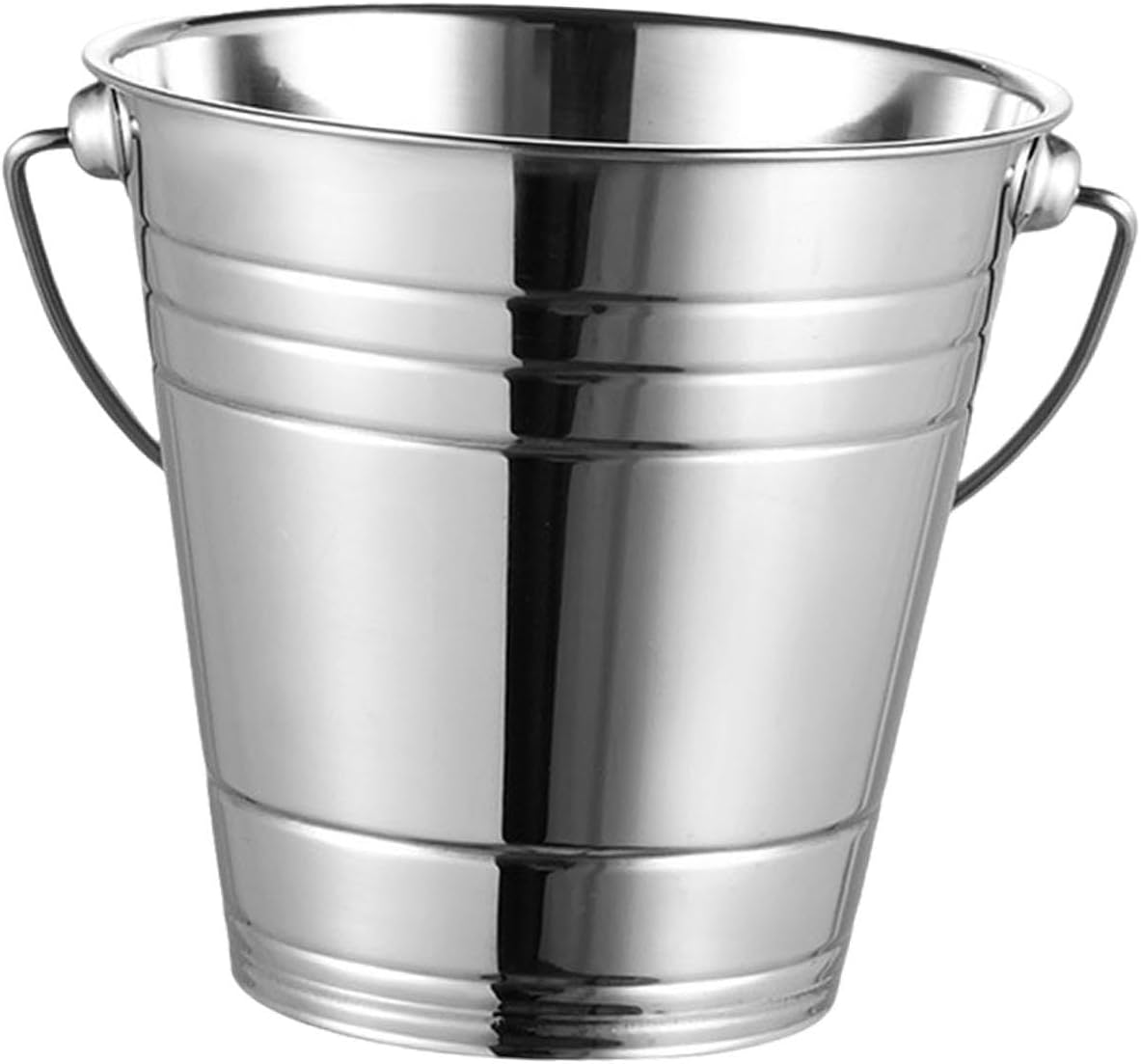 ZYPortable Ice Bucket Snack Bucket Portable Handle Metal Beverage Tub