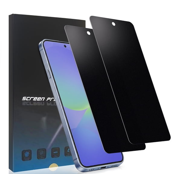 ZYQEEE 2 Pack Matte Privacy Screen Protector for Samsung Galaxy A25 - 6.5", Anti Glare, Anti Fingerprint, Anti Spy Tempered Glass,Support Finger ID Protective Glass