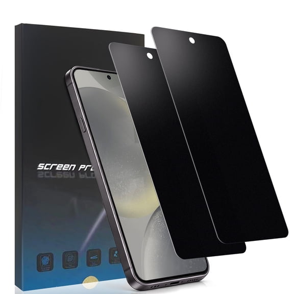 ZYQEEE 2 Pack Matte Privacy Screen Protector for Samsung Galaxy S24 - 6.2", Anti Glare, Anti Fingerprint, Anti Spy Tempered Glass,Support Finger ID Protective Glass