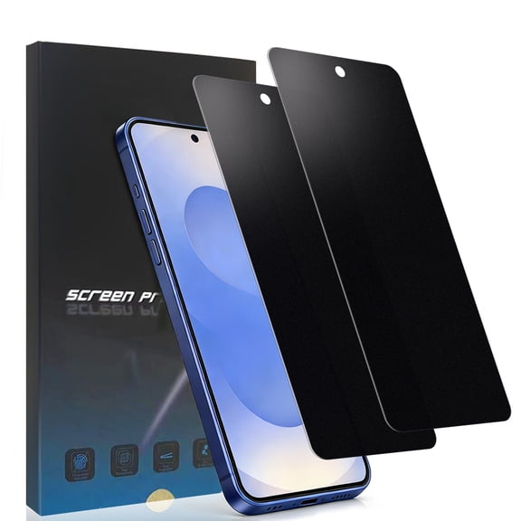ZYQEEE 2 Pack Matte Privacy Screen Protector for Samsung Galaxy S25 FE - 6.7", Anti Glare, Anti Fingerprint, Anti Spy Tempered Glass,Support Finger ID Protective Glass