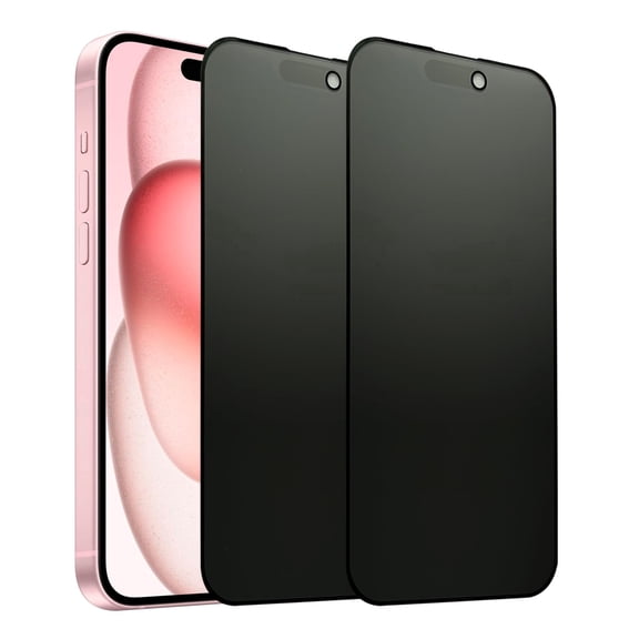ZYQEEE 2 Pack Matte Privacy Screen Protector for iPhone 15 Pro Max - 6.7", Anti-Spy Scratch Resistant Tempered Glass Film, Anti-Glare and Anti-Fingerprint, Rounded Edge Full Coverage