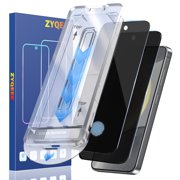 ZYQEEE 2 Pack Privacy Screen Protector Compatible with Samsung Galaxy S24 - 6.2", 25 Anti Spy Shatterproof Tempered Glass, Auto Dust-Elimination, Auto Alignment, Bubble Free, Easy Installation