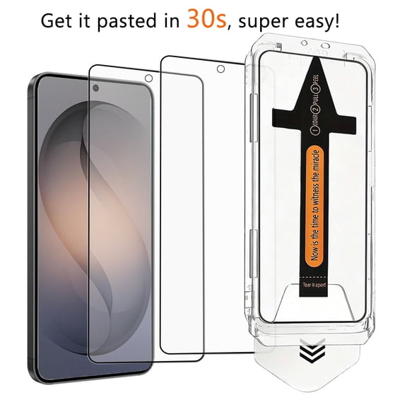 ZYQEEE 2 Pack for Samsung Galaxy A34 Auto Dust Install Screen Protector Tempered Glass, Automatic Bubble Free Installation, with Fast Alignment Tool, Case Friendly for Samsung A34