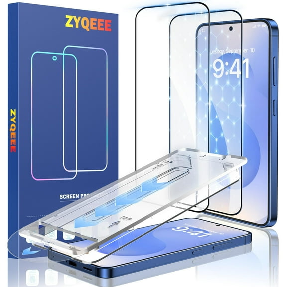 ZYQEEE 2 Pack Screen Protector Compatible with Samsung Galaxy S25+/S25 Plus - 6.7", HD Clear, Shatterproof Tempered Glass, Auto Dust-Elimination, Auto Alignment, Bubble Free, Easy Installation