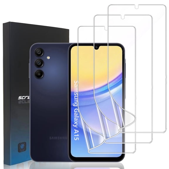 ZYQEEE [3 Pack] HD Screen Protector for Samsung Galaxy A15, Soft Clear TPU Protective Film [Not Tempered Glass],Support Fingerprint,Scratch-resistant Self-Healing ,Case Friendly