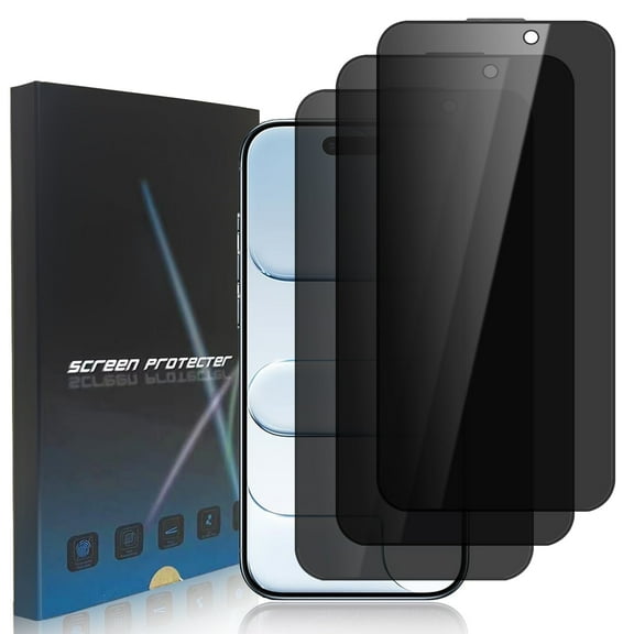 ZYQEEE [3 Pack] Privacy Screen Protector Compatible for iPhone 17 Air - 6.5", Tempered Glass Film Anti-spy 9H Hardness, Scratch Resistant, Case Friendly, Bubble Free
