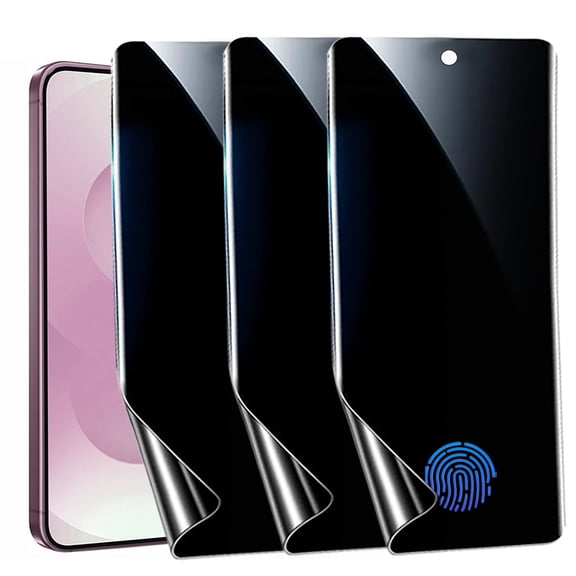 ZYQEEE [3 Pack] Privacy Screen Protector for Samsung Galaxy S25 Edge,Supports Fingerprint Unlock, Anti-Spy Flexible TPU Screen Protector for Samsung S25 Edge 6.7-inch