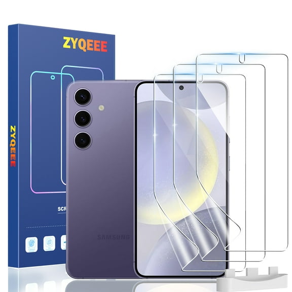 ZYQEEE 3 Pack Screen Protector Compatible with Samsung Galaxy S24+/S24 Plus - 6.7", [100% Fingerprint Unlock] HD Clear Hydrogel Film,Self-Healing Flexible EPU Protective Film, Anti-Scratch