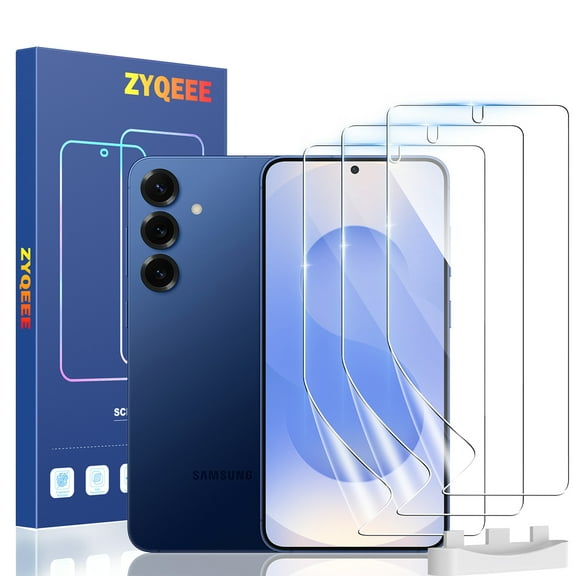 ZYQEEE 3 Pack Screen Protector Compatible with Samsung Galaxy S25+/S25 Plus - 6.7", [100% Fingerprint Unlock] HD Clear Hydrogel Film,Self-Healing Flexible EPU Protective Film, Anti-Scratch