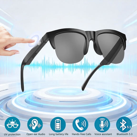 ZYQEEE Audio Smart Glasses,Sunshine Bluetooth Sunglasses for Men & Women, 5.3 Bluetooth Open Ear Audio Sunglasses,Hands-Free Calling,Outdoor UV Protection Glasses (AF06)