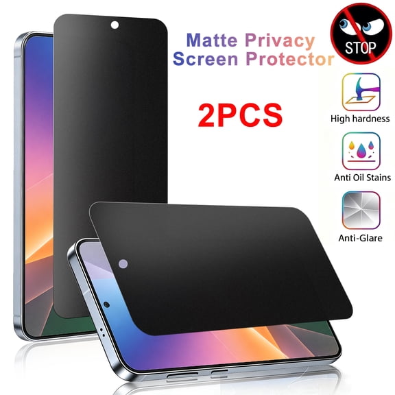 ZYQEEE Matte Privacy Screen Protector for Samsung Galaxy A36 5G, Anti-Fingerprint Easy Installation,Anti-Spy Tempered Glass Protective Film Compatible for Samsung A36,2Pcs