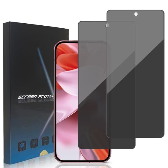 ZYQEEE 2 Pack Privacy Screen Protector Compatible for Google pixel 9 - 6.3", Anti-Spy Tempered Glass, Bubble-Free, Easy Install