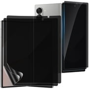 ZYQEEE Privacy Screen Protector for Samsung Galaxy Z Fold 6, 2Pack Inside Flexible TPU Film + 2Pack Front Tempered Glass,No Creases, Self-Healing, Anti-Spy Protective Film for Samsung Galaxy Z Fold6