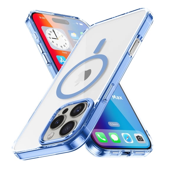 ZYQEEE Protective Case for iPhone 17, Translucent Cover, Shockproof Protection, Non-Yellowing Magnetic Case for iPhone 17, Light Blue