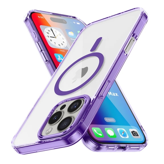ZYQEEE Protective Case for iPhone 17, Translucent Cover, Shockproof Protection, Non-Yellowing Magnetic Case for iPhone 17, Purple