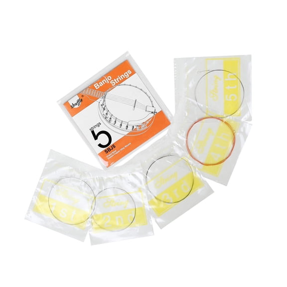 ZYQWEM 5 String Banjo Strings Replacement Strings 5 String Set Winding Part Metal Texture Suitable for Banjo Long Tone Life