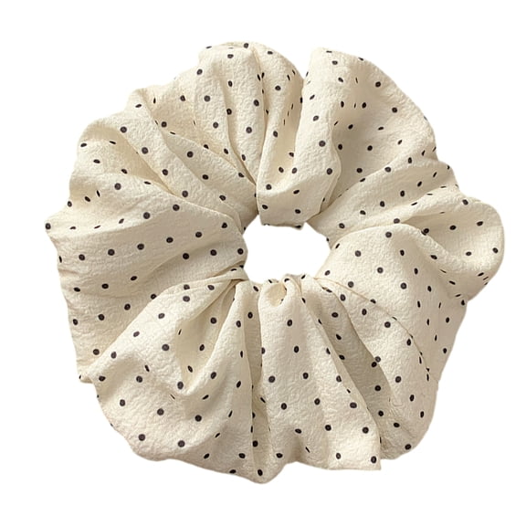 ZYQWEM French Dot Elastic Hair Scrunchies Soft Breathable Fabric Headbands Ponytail Holder Fashion Hair Accessory For Women