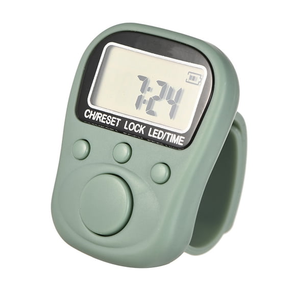 ZYQWEM Rechargeable 6 Digit LCD Manual Counter With 7 Channel Multiple Task Management And Adjustable Silicone Rings For Fitnes