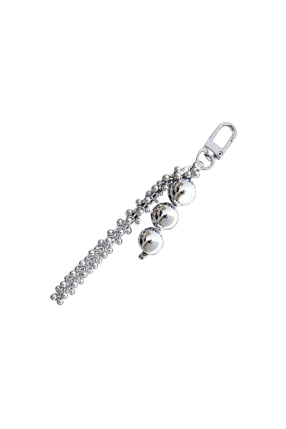 ZYQWEM Stylish Tassels Keychain for Keys Bags Backpacks Fashionable Acrylic Beaded Phone Chain Decorative Jewelry Accessory