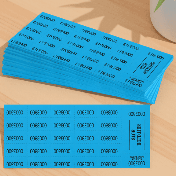 ZYRPORE 500 Sheets Raffle Tickets, 4x9 Inch Numbered Auction Bidding Sheets for Fundraiser Carnival Door Prize Events
