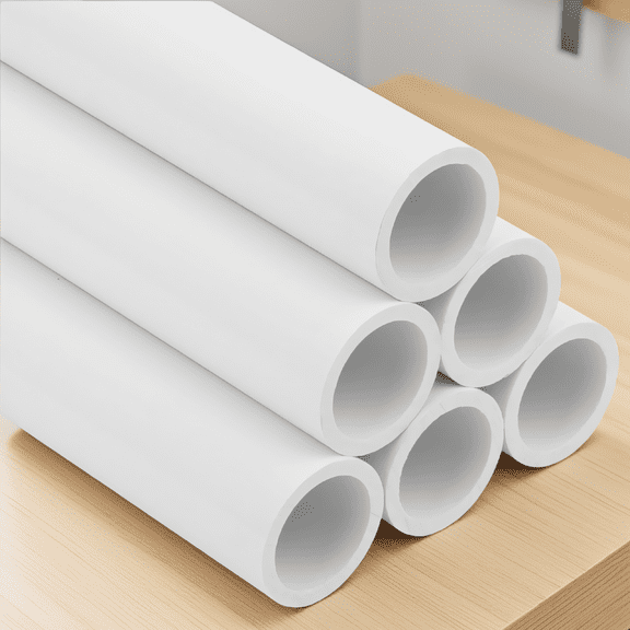 ZYRPORE 6-Pack 1 Inch Schedule 40 PVC Pipe White 17 Inch Long for DIY Garden Greenhouse Furniture Projects