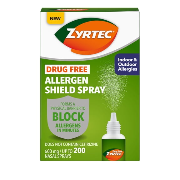 Zyrtec Allergen Shield Spray, allergen defense nasal spray, up to 200 Sprays, 600mg