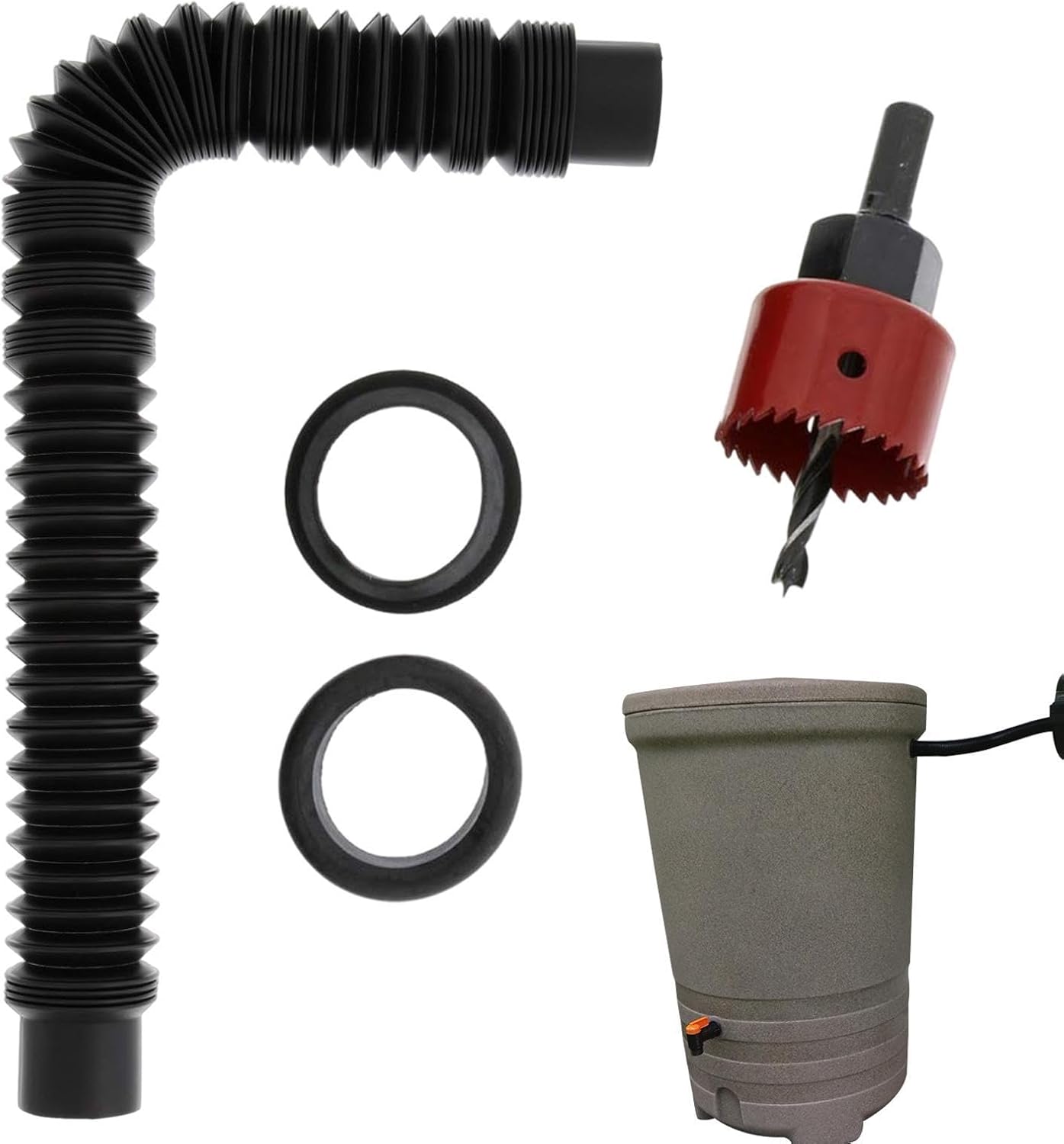 ZYRain Barrel Overflow Kit Rain Collector Water Barrel, Rain Barrel