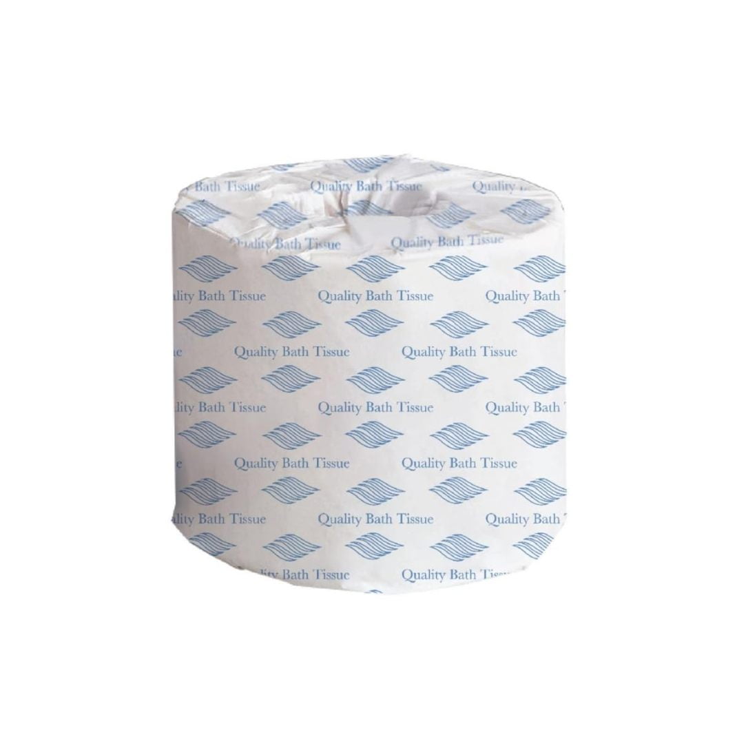 ZYSP Standard Bath Tissue, White Toilet Paper, 2-Ply, 4 x 3, 400 Sheets/Roll, Individually Wrapped, Commercial Case of 96 Rolls, Fits Standard-Roll Dispensers, Strong and Reliable