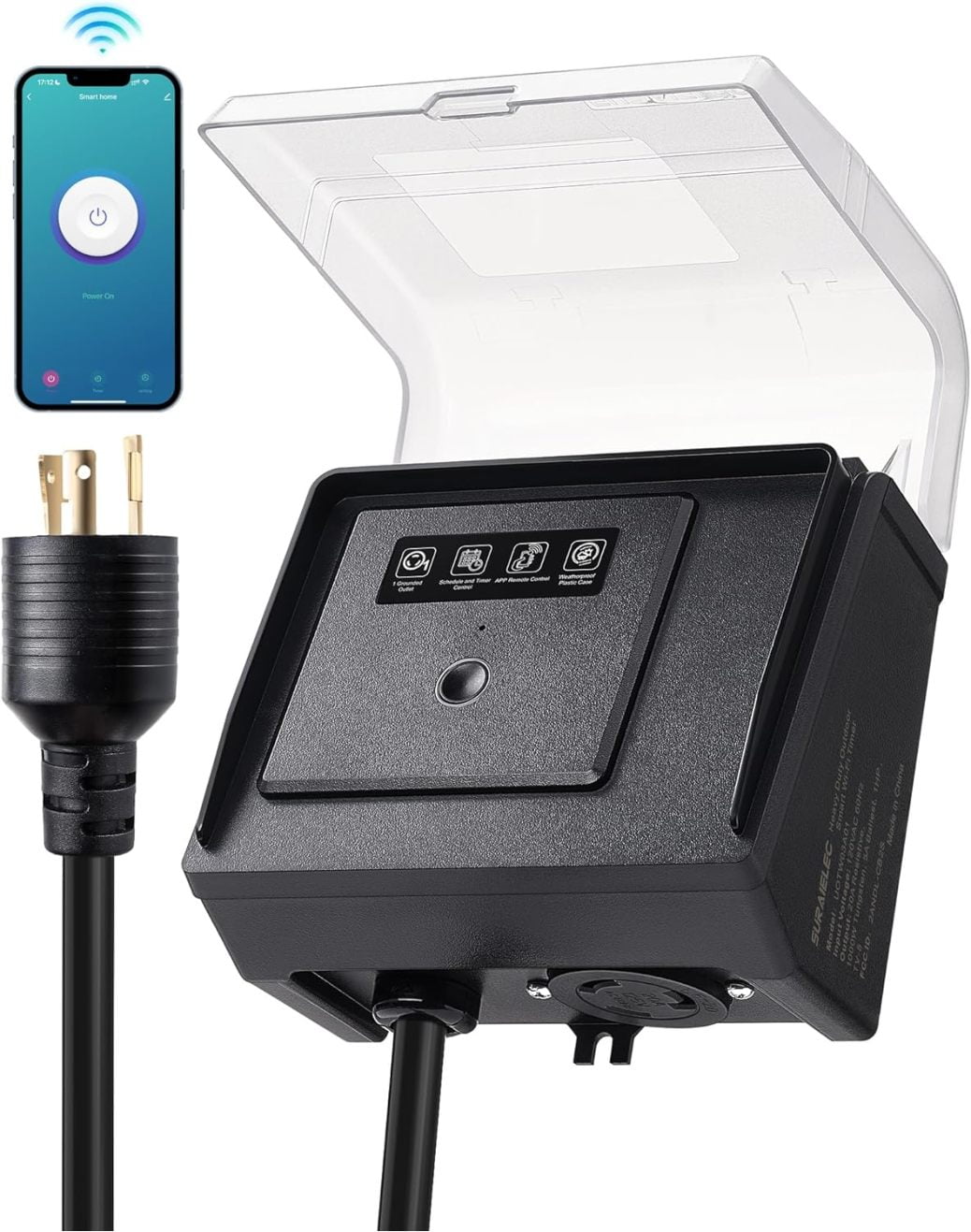 ZYSP WiFi Pool Timer for Above-Ground Pools, Twist-Lock NEMA L5-20R ...