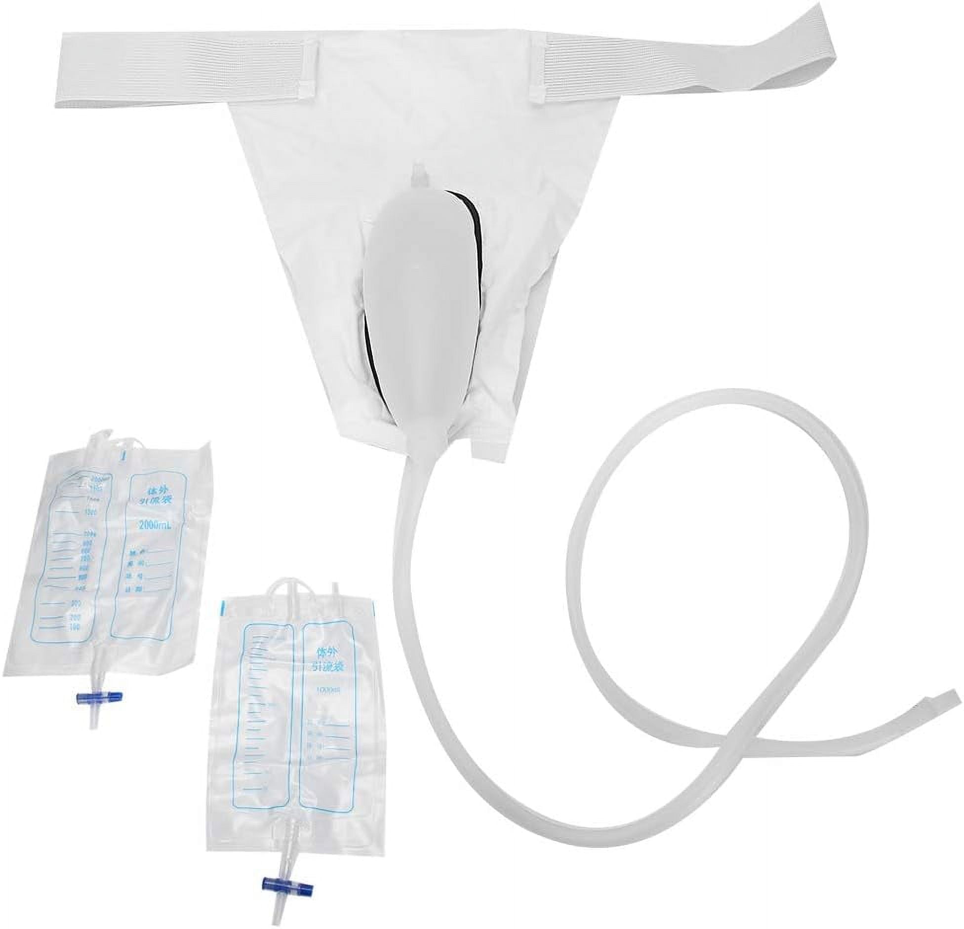 ZYSilicone Urinal, Female Urine Collection Bag Reusable Silicone Urinal Protable Wearable Urine Bag Urinal System for Women Elderly Bedridden-1008