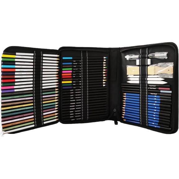 ZYSketch Kit Easy Coloring Storage Bag 71Pcs Drawing Sketching Supplies for Graphic Designer Draft Start Artwork Creation Perfect Artists Adults Teenagers Beginners Kids Art-1008