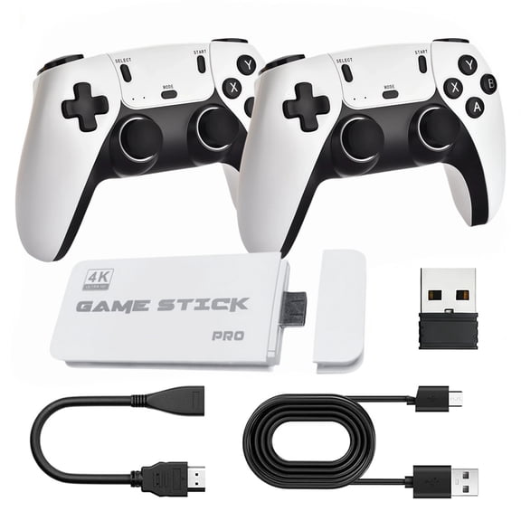 ZYTKWT M15 Game Console Dual Wireless Controller for TV, Monitors, Projectors, White, 64G