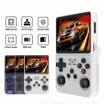 thumbnail image 1 of ZYTKWT R36S Handheld Game Console, 3.5-inch IPS Screen, 20,000+ Games, 20+ Emulators, 128GB White, 1 of 12