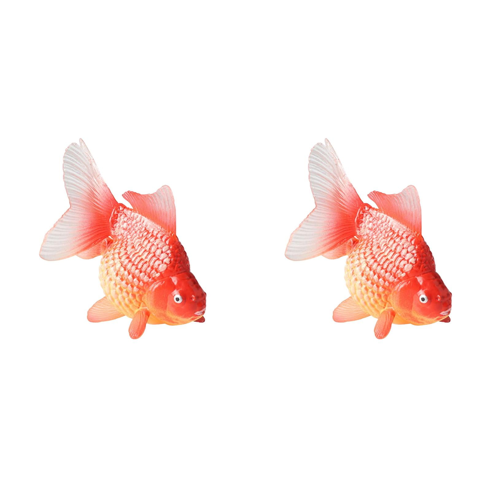 Picture of ZYWEyh 2Pcs Realistic Floating Goldfish Figurines Fish Tank Fish Bowl ...