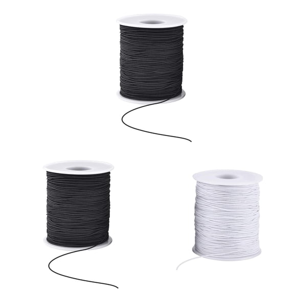 ZYWEyh 3PCS Elastic String for Bracelets,50M 1mm Waxed Cotton Cord,Thread Beading Cord Bracelet Rope Jewelry Cords for Necklace Making Crafting Beading Wrapping Braiding Macrame